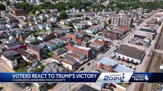 People in Charleroi react to Presidentelect Donald Trump winning reelection bid [upl. by Oyek]