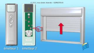 Ajouter un emetteur volet sur moteur Somfy IO sans retour dinfo  Procédure Soprofen [upl. by Lrig]