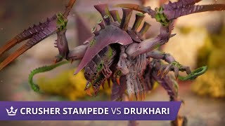 Tyranids vs Drukhari  Crusher Stampede vs Thicc City  Warhammer 40k 9th Edition Battle Report [upl. by Netsirhc976]