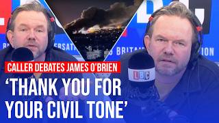 James OBriens lengthy Israel debate ends with LBC caller disagreeing intelligently  LBC [upl. by Kellia762]