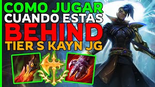 COMO JUGAR TUS SOLOQ CUANDO ESTAS BEHIND CON KAYN EN LA JUNGLA  LEAGUE OF LEGENDS  KAYN VS RENGAR [upl. by Dnomsaj]