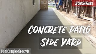 How to Pour a Concrete Side Yard Patio [upl. by Akerdnahs]