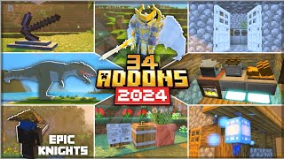 TOP 34 BEST ADDON MCPE Rekomendasi AddonMod Survival Terbaik Untuk MCPEMCBE Terbaru 119  120 [upl. by Elberfeld]