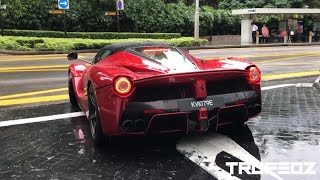 Laferrari from Malaysia in Singapore  Startup and Engine Sounds [upl. by Aldus]