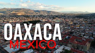 Oaxaca city from above relaxing flightMexicoAerial Views at Sunset 4K UHD [upl. by Lak]