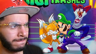 Luigi Trashes Tails  Cartoon Beatbox Battles  reaction [upl. by Eustacia]