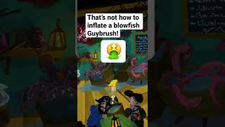 Guybrush makes a BIG MISTAKE inflating a blowfish Return to Monkey Island [upl. by Beal]