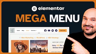 Elementor Mega Menu Tutorial  Without Plugin 👉 Just Elementor PRO [upl. by Ecinev]