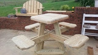 Bar stool picnic table build part 2 [upl. by Qiratla]