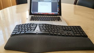 Wireless Ergonomic Keyboard Split Keyboard with Wrist Rest and Cleaning Brush 2 4Ghz [upl. by Nalaf]