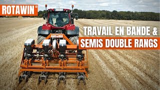 Travail en bande et semis double rangs  Rotawin®  FISSURATION  STRIP TILL [upl. by Jepum161]