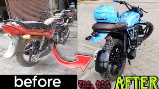 Hero Honda Passion Plus Modified into SCRAMBLER 2024 [upl. by Hatnamas]