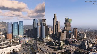 GTA 5  Overmodded Map and Graphics 2022 vs Vanilla [upl. by Buchheim]