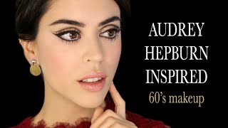 Audrey Hepburn 60s Cut Crease  Εορταστικό Μακιγιάζ [upl. by Novj]