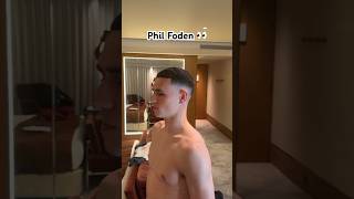 Phil Foden FA Cup Final ready ✅ shorts barber haircut mancity [upl. by Adelle]