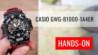 HANDSON Casio GShock Mudmaster GWGB10001A4ER Carbon Core Guard [upl. by Ymmac]