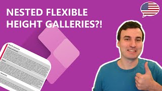 PowerApps QuickTips The popular NESTED GALLERY but this time with FLEXIBLE HEIGHT [upl. by Steffen286]