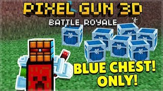 TAKING OVER THE GAME BLUE CHEST ONLY BATTLE ROYALE CHALLENGE  Pixel Gun 3D [upl. by Essa352]