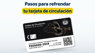 Tutorial para refrendar tarjeta de circulación en línea en El Salvador [upl. by Cirle]