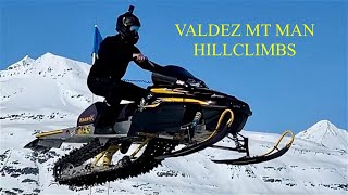 Valdez Mt Man Hill Climbs on Vintage Mod sleds Rookie year [upl. by Zetrok]