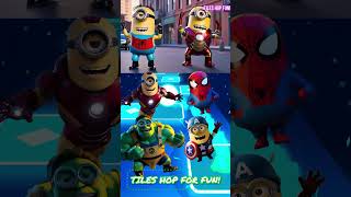 SpiderMan Minion vs Ironman Minion  Dame Tu Cosita Coffin Dance Song Cover Tiles hop shorts [upl. by Navonod]