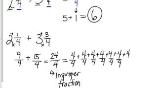 Add and Subtract Mixed Numbers with Like Denominators [upl. by Nylssej]