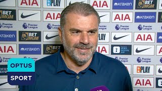 ANGE POSTECOGLOU has the journalist RATTLED talking about Tottenhams transfer business [upl. by Danna]