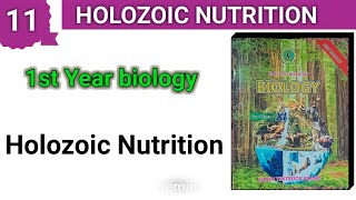 Holozoic Nutrition  chapter 11  1st year bio new book [upl. by Aveneg]