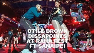 OTILE BROWN DISAPPOINTS AT RAHA FEST WITH HIS PERFORMANCE  Fans Boo him Apologizes Sanaipei Tande [upl. by Nodnarbal]