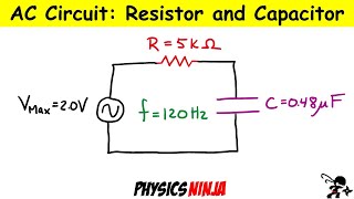 AC Circuit Resistor and a Capacitor in series [upl. by Nirroc376]