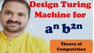 Turing Machine for an b2n  Design  Construct  TOC  FLAT  Theory of Computation [upl. by Sirrah]