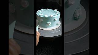 1drop leaf green1drop sky blue simplecakedecoration cakedesign [upl. by Jermayne]