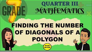 FINDING THE NUMBER OF DIAGONALS OF A POLYGON  GRADE 7 MATHEMATICS Q3 [upl. by Aleunamme739]