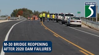 M30 bridge reopening after 2020 dam failures [upl. by Ahsyla]