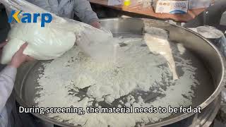 Milk powder sieving test with round vibrating screen [upl. by Esnofla35]