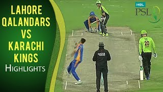 PSL 2017 Match 8 Lahore Qalandars v Karachi Kings Highlights [upl. by Rellia93]