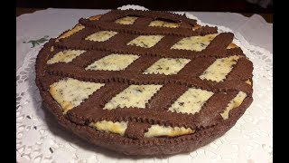 Crostata di Pasqua di frolla al cioccolato con ripieno di ricotta [upl. by Epillihp]