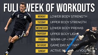 My COMPLETE Weekly Gym Routine during Season [upl. by Adnola]