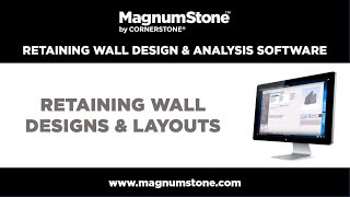 MagnumStone REA Wall Design Software  Tutorial 3  Retaining Wall Designs amp Layouts [upl. by Jobe647]