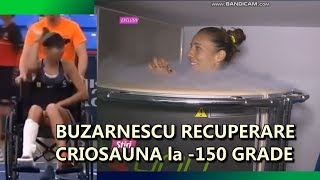 Buzarnescu se recupereaza dupa entorsa glezna Tratament criosauna la 150 grade [upl. by Elvia386]