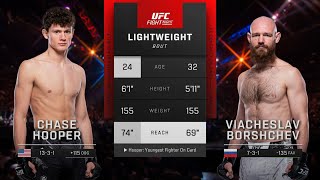 CHASE HOOPER vs VIACHESLAV BORSHCHEV FULL FIGHT UFC [upl. by Araiek899]