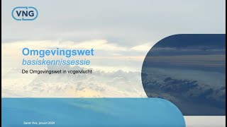 Basiskennissessie Omgevingswet in Vogelvlucht  9 januari 2024 [upl. by Nadirehs479]