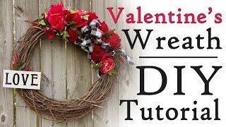 DIY Valentine Wreath Bow Tutorial [upl. by Megen]