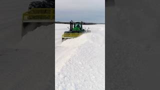 JOHN DEERE 9530 plowing snow with Degelman blade [upl. by Ennoirb711]