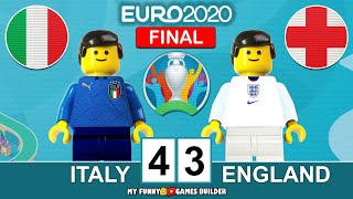 Euro 2020 Final  Italy vs England 43 11 All Goals amp Highlights Italia Inghilterra Lego Football [upl. by Lyontine]