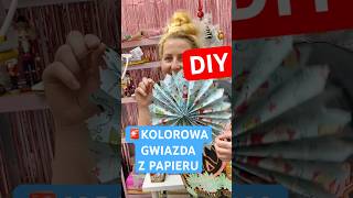 🆘KOLOROWA OZDOBA Z PAPIERU diy homedecor decoration diycrafts diycraft craft crafts xmas [upl. by Eleinad526]