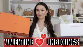 VALENTINES DAY HERMES UNBOXING amp FARFETCH HAUL 🛍️  discount code [upl. by Oravla414]