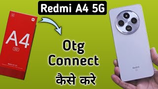 Redmi A3x Otg connect kaise kare how to connect Otg in Redmi how to solve Otg not connecting in re [upl. by Titus]