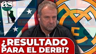 La RESPUESTA de FLICK cuando le preguntaron por el RESULTADO del DERBI entre REAL MADRID y ATLÉTICO [upl. by Lalage617]