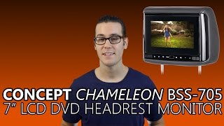 Concept Chameleon BSD705 LCD DVD Headrest Monitor [upl. by Aylat]